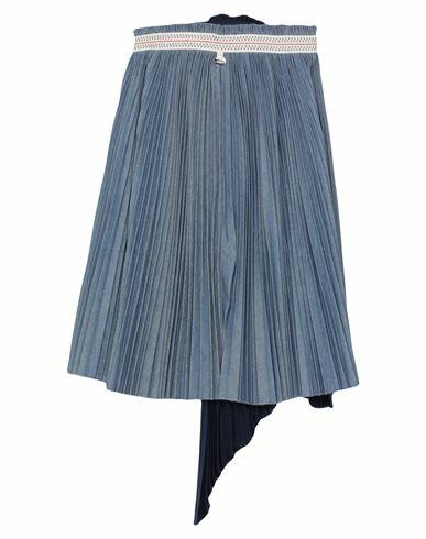 High Woman Midi skirt Midnight blue Cotton, Rayon, Cupro Cover