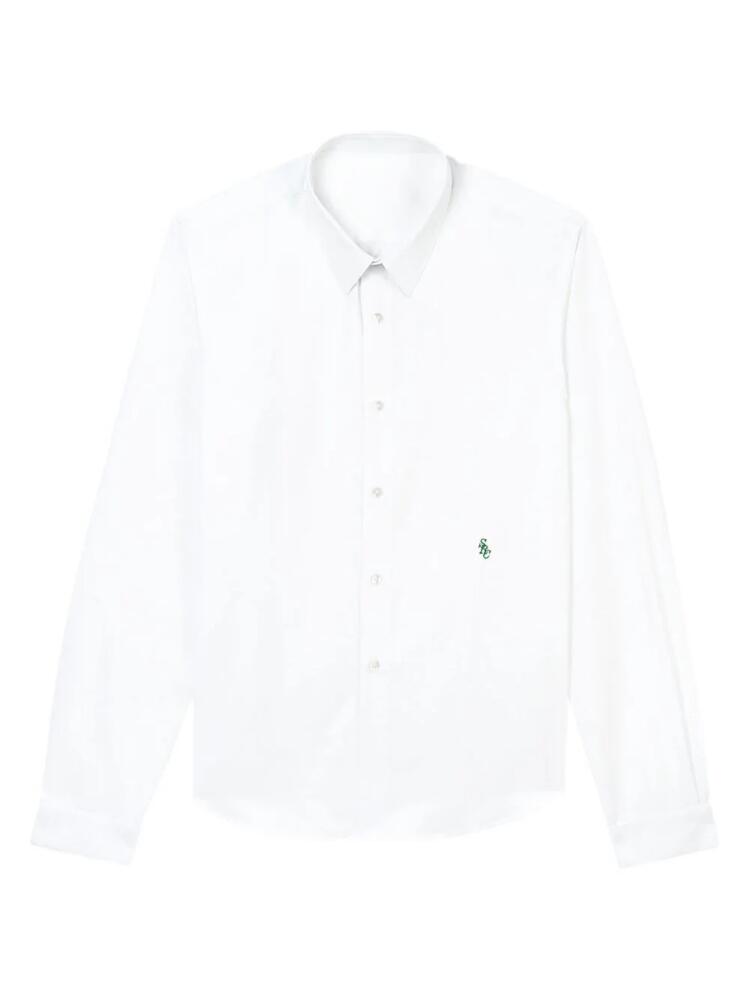 Sporty & Rich embroidered-logo cotton shirt - White Cover