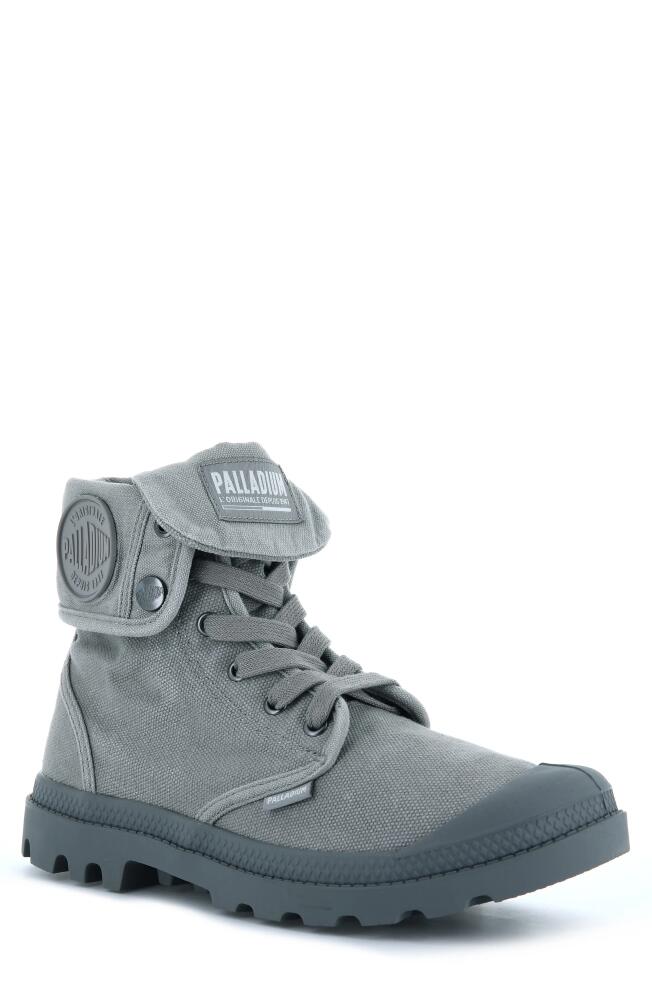 Palladium 'Baggy' Canvas Boot in Titanium/High Rise Cover