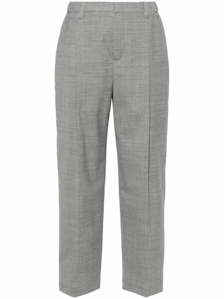 Brunello Cucinelli tailored virgin wool-blend cropped trousers - Grey Cover