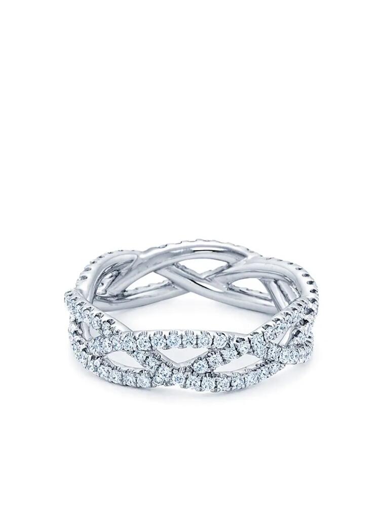 KWIAT 18kt white gold Twist 3-strand diamond ring - Silver Cover