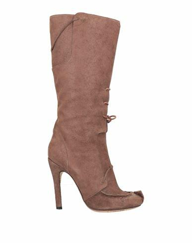 John Galliano Woman Boot Brown Leather Cover