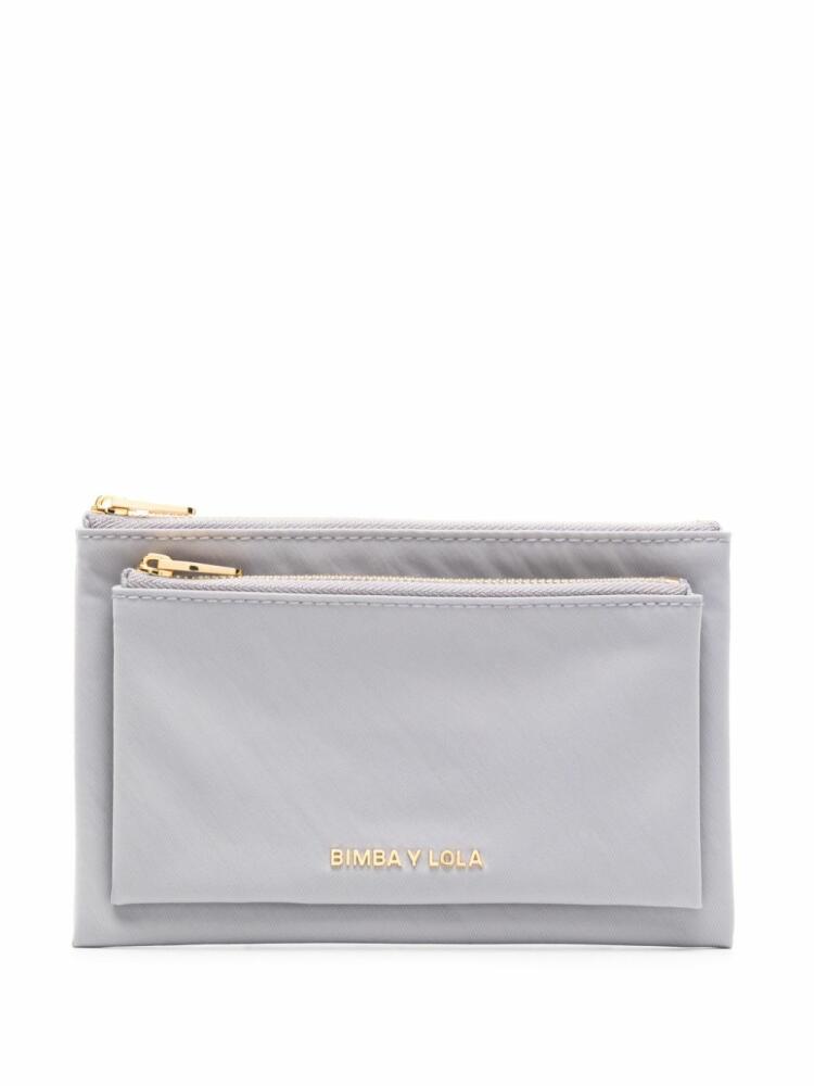 Bimba y Lola logo-plaque zip-up wallet - Grey Cover