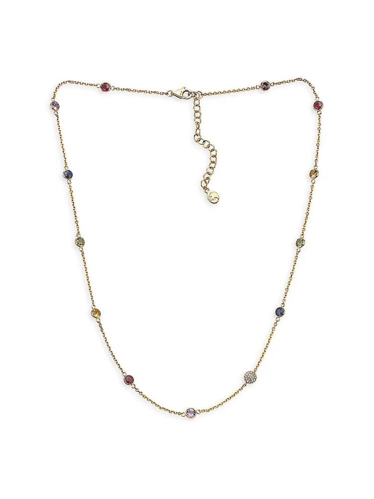 Effy Women's 14K Yellow Gold & Multi Stone Station Necklace Cover