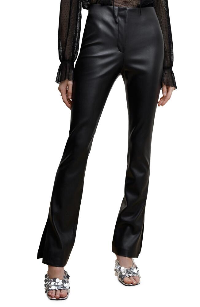 MANGO Faux Leather Pants in Black Cover