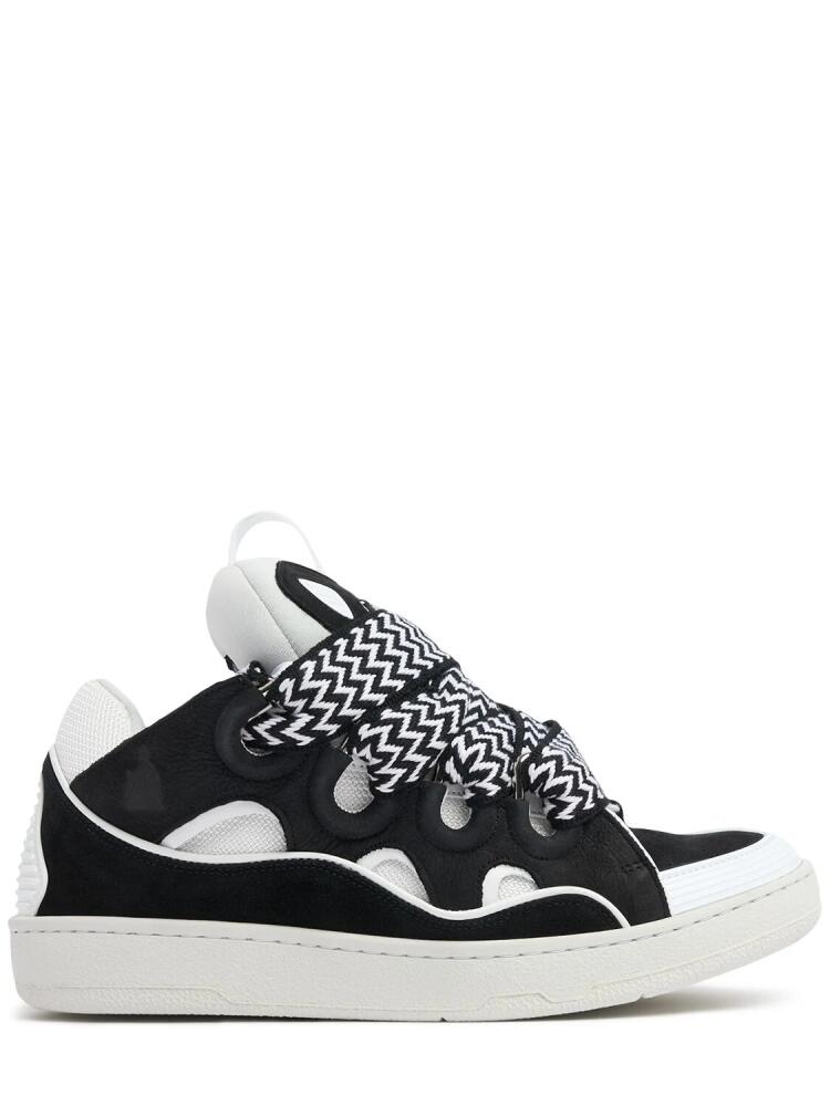 LANVIN 10mm Curb Leather Low Top Sneakers Cover