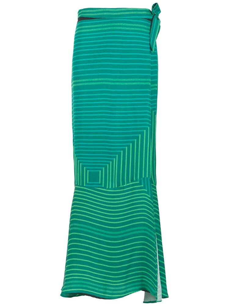 Amir Slama long printed skirt - Green Cover