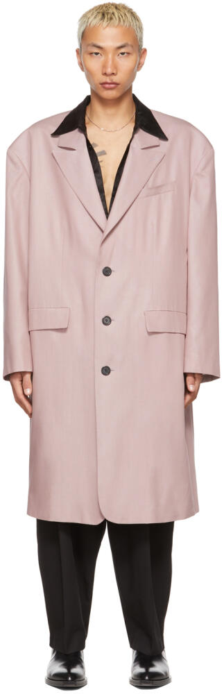 LU'U DAN SSENSE Exclusive Pink 90's Tailored Coat Cover