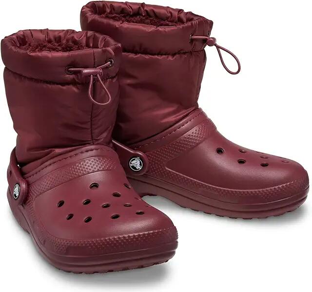 Crocs Classic Lined Neo Puff Boot (Garnet) Shoes Cover