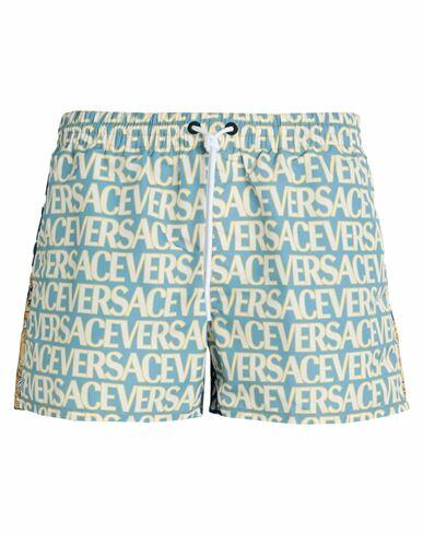 Versace Man Swim trunks Deep jade Polyester Cover