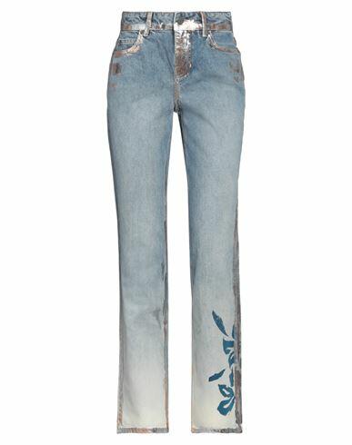 Guess Woman Jeans Blue Cotton Cover