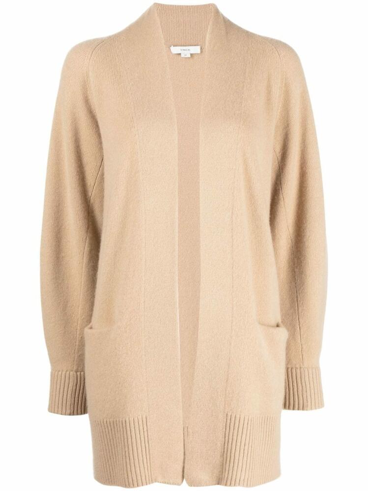 Vince open-front cashmere cardi-coat - Neutrals Cover