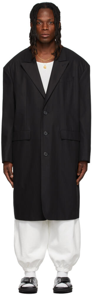 LU'U DAN SSENSE Exclusive Black 90's Tailored Coat Cover