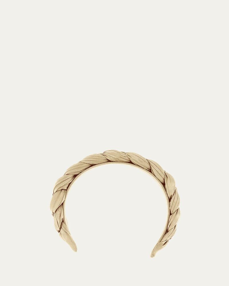 Alexandre de Paris Braided Silk-Blend Headband Cover