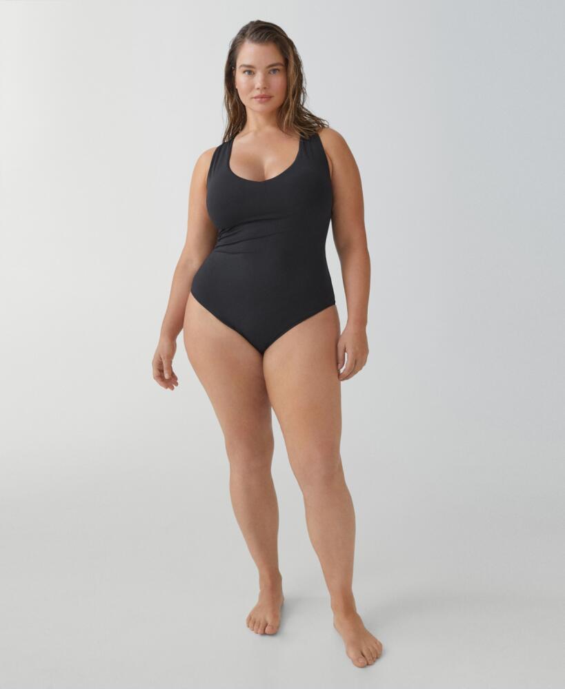 Mango Women's V-Neck Swimsuit - Black Cover