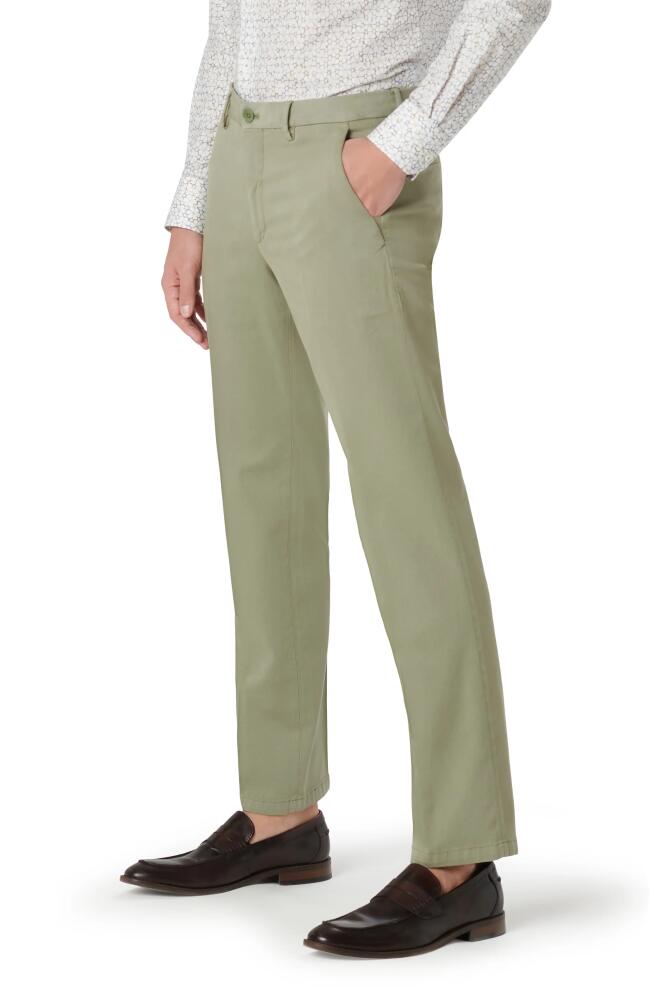 Bugatchi Flat Front Stretch Chinos in Khaki Cover