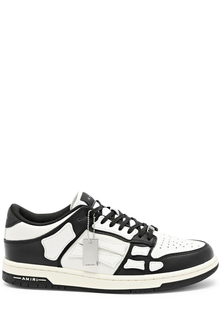 Amiri Skel Panelled Leather Sneakers - Black And White Cover