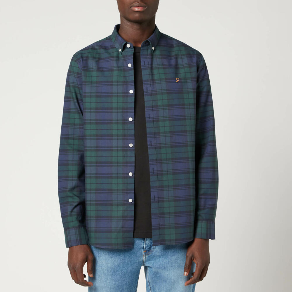 Farah Men's Brewer Check Shirt - Woodland Pine Cover