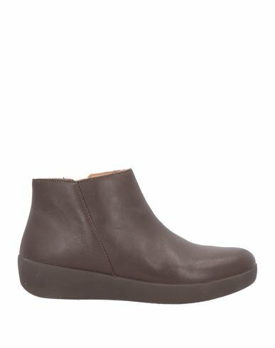 Fitflop Woman Ankle boots Dark brown Soft Leather Cover