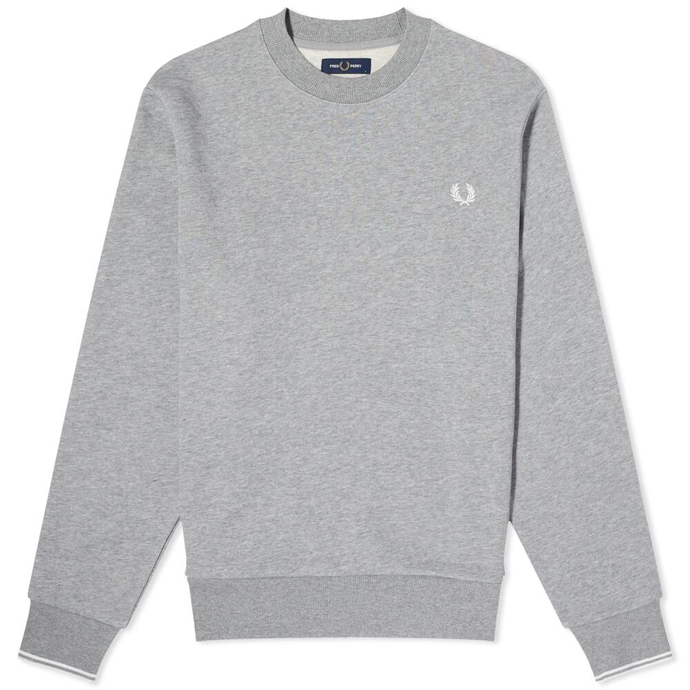 Fred Perry Men's Crew Sweat in Steel Marl Cover