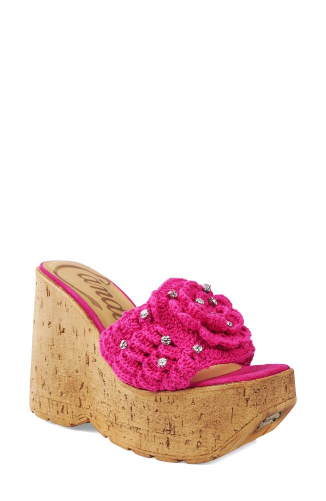 Candie's Mulani Platform Wedge Sandal in Fuchsia Cover