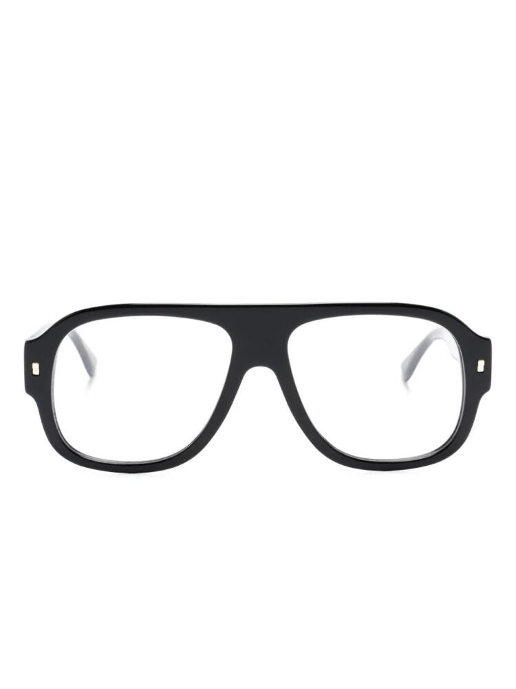 DSQUARED2 EYEWEAR Hype oversize-frame glasses - Black Cover