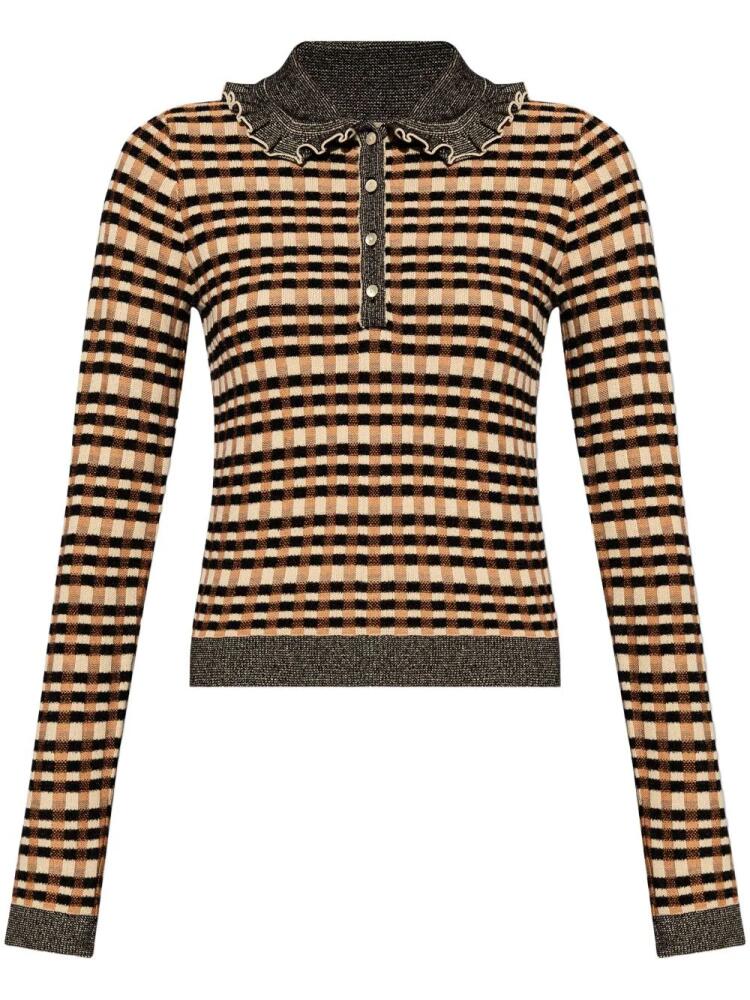 Ulla Johnson Kita checked jumper - Orange Cover