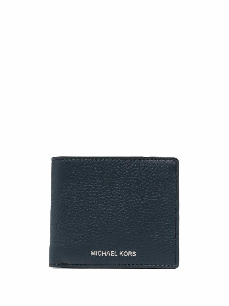 Michael Michael Kors grained-leather bi-fold wallet - Blue Cover