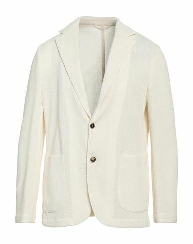 Giampaolo Man Blazer Ivory Cotton, Polyester Cover