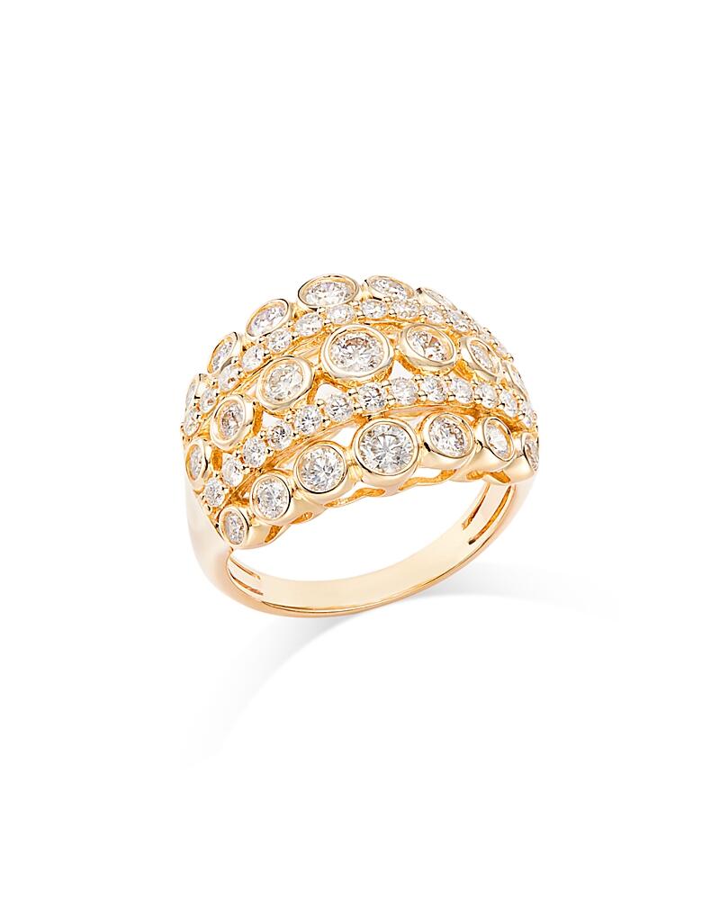 Bloomingdale's Fine Collection Diamond Bezel Multi Row Statement Ring in 14K Yellow Gold, 1.85 ct. t. w. Cover