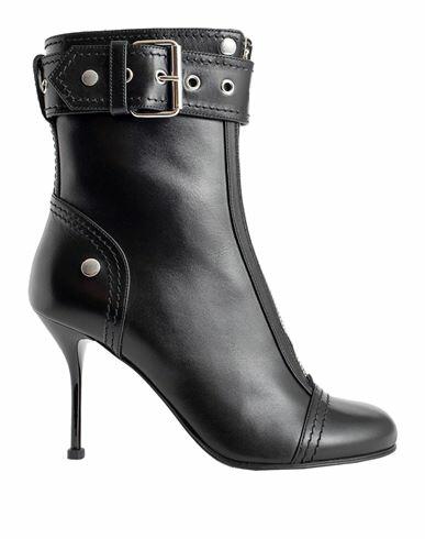 Alexander Mcqueen Alexander Mcqueen Ankle Boots Woman Ankle boots Black Leather Cover