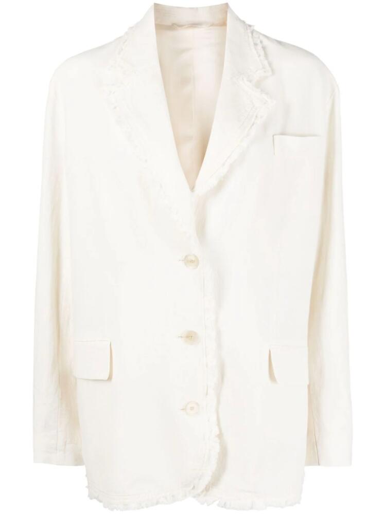 Acne Studios notched-collar single-breasted blazer - Neutrals Cover