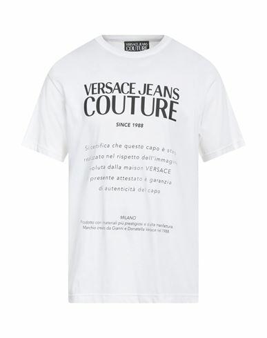 Versace Jeans Couture Man T-shirt White Cotton Cover