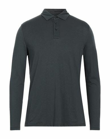 Majestic Filatures Man Polo shirt Steel grey Lyocell, Cotton Cover