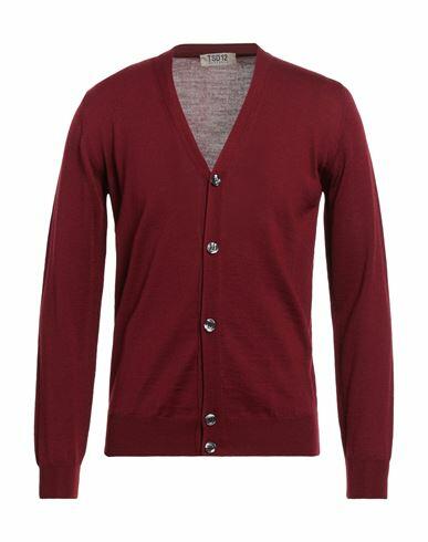 Tsd12 Man Cardigan Burgundy Merino Wool, Acrylic Cover