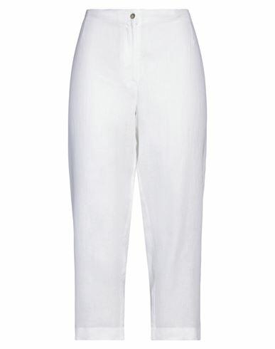 Iconique Woman Pants White Linen Cover