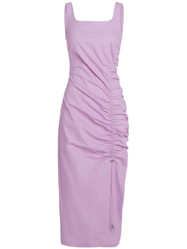 Karl Lagerfeld gathered-detail midi dress - Purple Cover