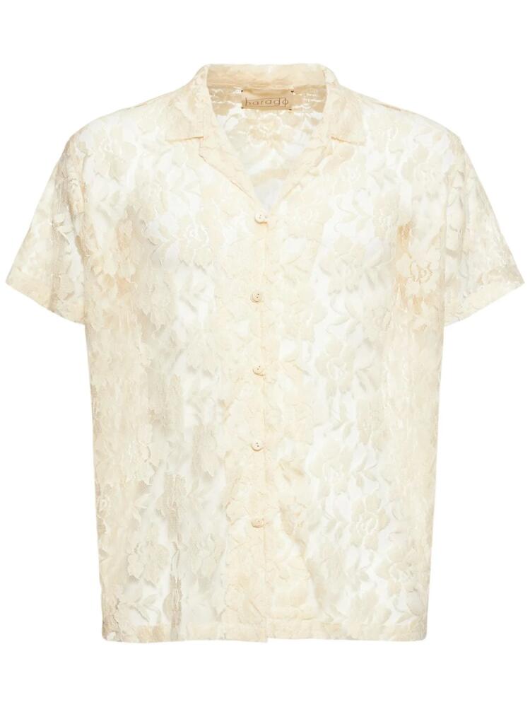 HARAGO Cotton Lace S/s Shirt Cover