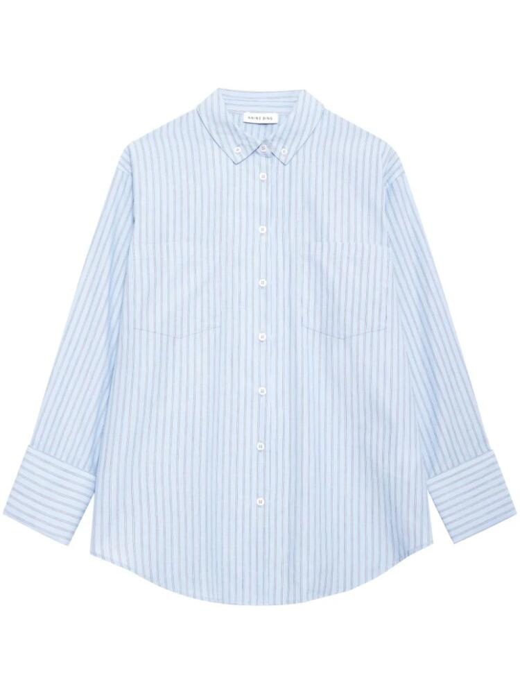 ANINE BING Catherine stripe-pattern shirt - Blue Cover