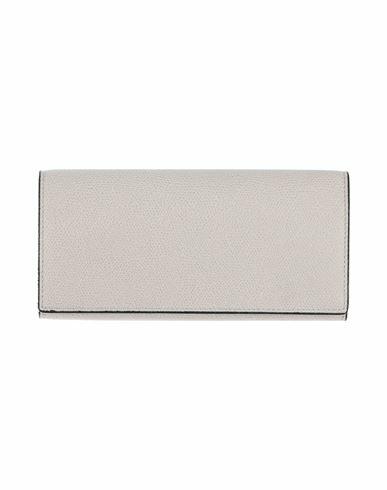 Valextra Woman Wallet Light grey Calfskin Cover