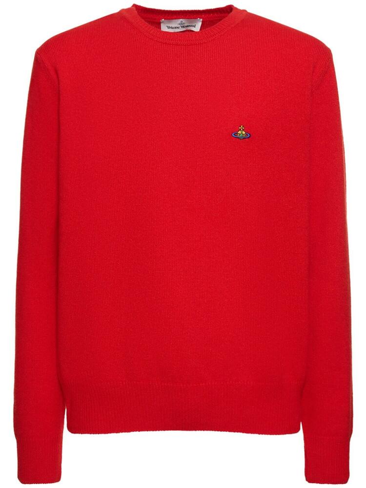 VIVIENNE WESTWOOD Logo Embroidery Mohair Knit Sweater Cover