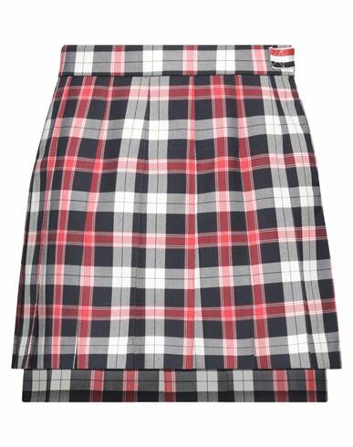 Thom Browne Woman Mini skirt Red Wool, Polyester Cover