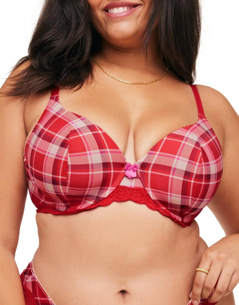 Adore Me Nare Contour Full Coverage Bra in Plaid Red Cover