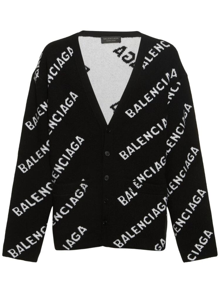 BALENCIAGA Wool Blend Knit Cardigan Cover