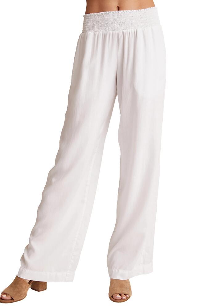 Bella Dahl Smock Waist Wide Leg Pants in White Cover