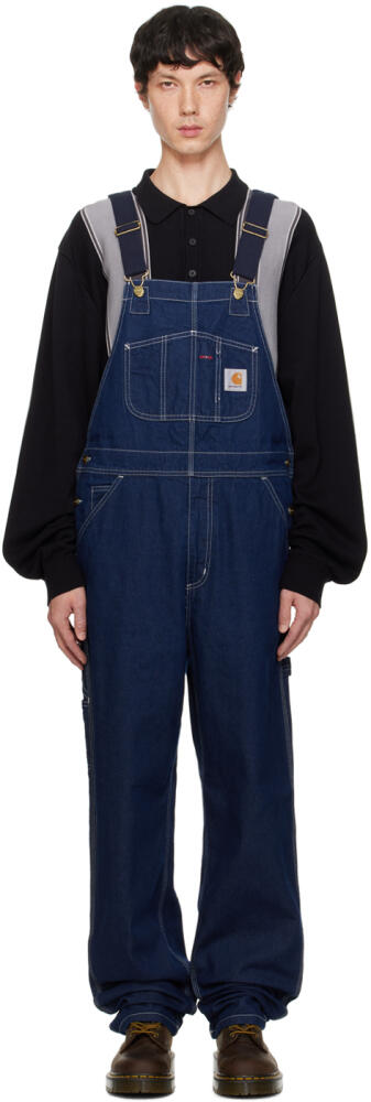 Carhartt Work In Progress Blue Bib Denim Overalls Cover