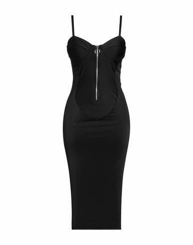 Aniye By Woman Midi dress Black Polyester, Elastane Cover