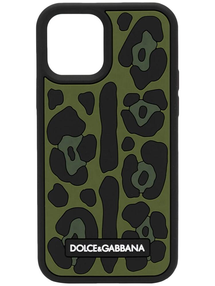 Dolce & Gabbana leopard-print iPhone 12 Pro case - Green Cover