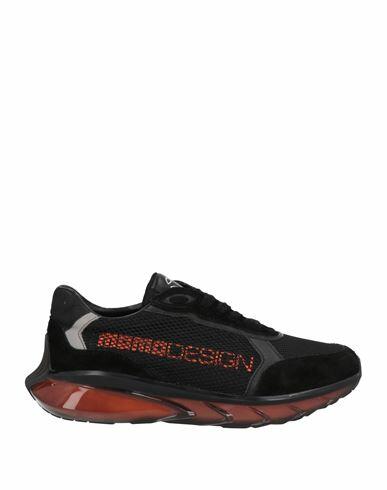 Momo Design Man Sneakers Black Soft Leather, Textile fibers Cover