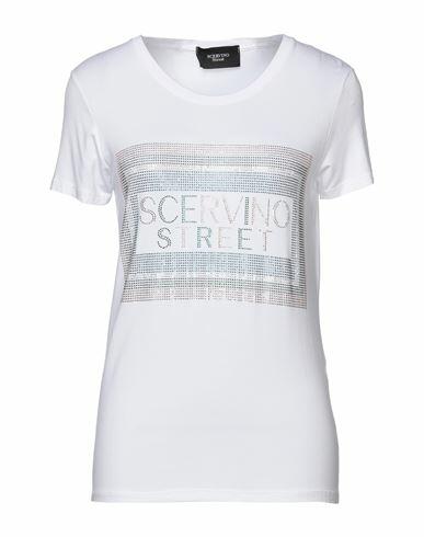 Scervino Woman T-shirt White Viscose, Elastane Cover